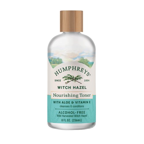 Humphreys Nourish Witch Hazel + Aloe Alcohol-Free Toner, Clear, 8 Oz ( Pack of 1)