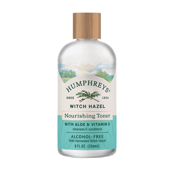 Humphreys Nourish Witch Hazel + Aloe Alcohol-Free Toner, Clear, 8 Oz ( Pack of 1)