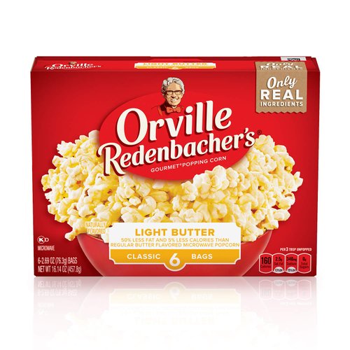 Orville Redenbacher's Light Butter Popcorn, Classic Bag, 6-Count
