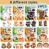 24 Sheets 8.3''×5.9'' Make Your Own Jungle Animal Stickers for Toddlers Kids Party Favors, Make a Face Stickers for Kids Activities Supplies Crafts