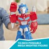 Transformers Optimus Prime Mega Mighties 10" Action Figure, Toys for Kids Ages 3 & Up