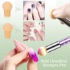 17 in 1 Set Nail Sponges for Ombre, Double-Head Ombre Brush for Gel Nails with 16 Pcs Replacement Head