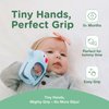 Teething Toy for Infants & Babies, Teethers for Babies 3-6 Months, Baby Teethers 0-6 Months, Teething Toys 6-12 Months, TotCo Never-Drop Baby Teething Toy, Blue