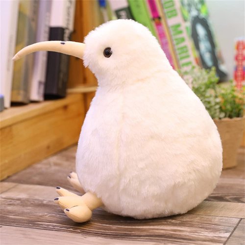 pangcangshu Simulation Kiwi Bird Plush Toy Cute Kiwi Plush Stuffed & Plush Animals Soft Doll Kids Toys for Children Birthday Easter, Thanksgiving, Christmas, New Year's Gifts(White, 30cm/11inch)
