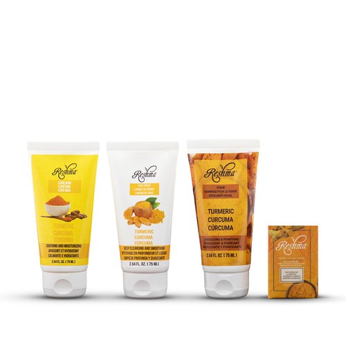 Turmeric Glow on the Go: Skincare Essentials | for All Skin Types &amp; Dull Skin | Gentle Face Wash,...