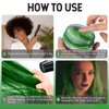 Green Temporary Hair Dye Wax Natural Instant Hair Color Wax Pomades 4.23 oz, Hair Styling Clay for Party, Cosplay, Halloween, Christmas