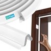 FCSOTSPS 41Feet Weather Stripping Door Seal, V Shaped Q Foam Kerf Weatherstrip, Soundproof Exterior Front Door Frame WeatherStripping with 4 PCS Door Corner Seals,White