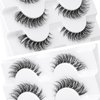 JIMIRE Demi-wispies Faux Mink Eyelashes with Clear Band Russian Strip Lashes Fluffy Natural Look Wispy Light 13MM Short False Eyelashes Invisible Small 3D Fake Lashs Pack 7 Pairs