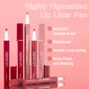 UCANBE 3 Pcs Liquid Lip Stain Tint, Nude Matte Shaded Red Lip Liner Marker, Makeup Smudge Proof Natural Waterproof Longlasting Quick Dry Lipstick Color