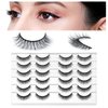 SONAFEEL False Lashes Natural Look Eye Lashes Pack Short Natural Eyelashes Wispy Strip Lashes Small Crisscross Daily Fake Eyelashes Reusable Faux 3d Mink Lashes Pestañas Postizas Naturales