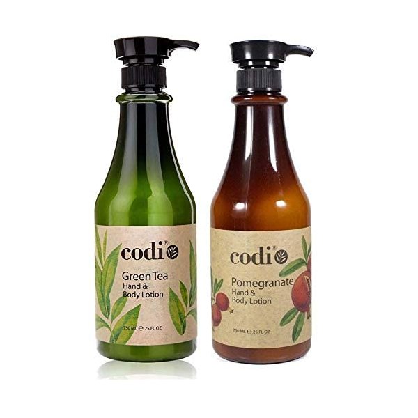 LIKO Codi Hand and Body Lotion Green Tea and Pomegranate 25 oz/ 750 ml (Kit of 2)