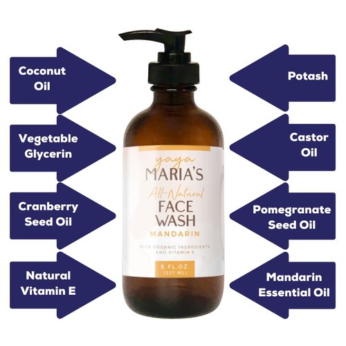 Natural Face Wash + Makeup Remover for Normal Skin, Only 9 Ingredients, 100% Nontoxic, Vegan, Cruelty-Free