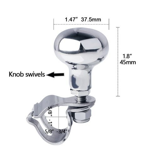 AISI 316 Stainless Steel Boat Steering Wheel Knob Marine Sport Maneuvering Konb Steering Spinner Knob Wheel Suicide Knob Swivel
