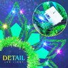 Zoestar Light Up Christmas Costume Headband Glow Led Rave Halo Hair Bands Sparkly Disco Hair Accessories for Women (Green)