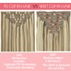 Loxxy Human Hair Extensions Clip in Piano Light Brown Mixed With Platinum Blonde 110Gram 7PCS Seamless Hair Extensions Clip in Human Hair Remy PU Clip In Hair Extensions For Women #P8/60 16Inch