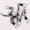 OROOTL Fishing Barrel Swivel with Safety Snaps, 120pcs High Strength Fishing Snap Swivels Saltwater Stainless Steel Fishing Swivel Interlock Snaps Freshwater Leader Lure Hook Connector Accessories