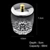 Crystal Disinfection Glass Cup Acrylic Liquid Powder Dappen Dish with Stainless Steel Metal Lid Glassware Tool For Nail Art,HJ-NAPB028