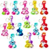 Roaqua Students Gifts Mini pop Bulk Guitar Fidget Keychain Gift for Boys and Girls kids Birthday Summer Party Favors Supplies and Classroom Prize (30 Packs)