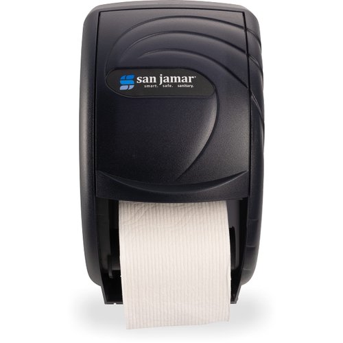 San Jamar R3590TBK Black Pearl Oceans Duett Standard Bath Tissue Dispenser
