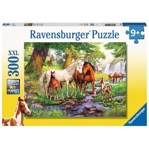Ravensburger 12904 Horses by The Stream 300 Piece Puzzle for Kids - Every Piece is Unique, Pieces Fit Together Perfectly