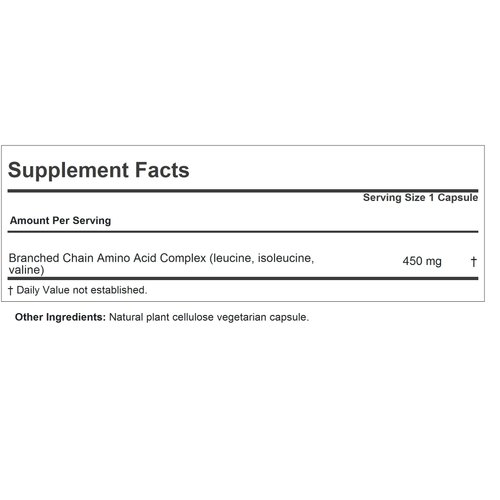 Andrew Lessman Branched Chain Amino Acids 180 Capsules - Pure, Free-Form Essential BCAA Formula: Leucine, Isoleucine and Valine. Hypoallergenic. Easy-to-Swallow Capsules. No Additives.