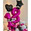 Hot Pink 18 Number Balloons, 40 Inch Giant Number 18 Balloons Foil Mylar Helium Hot Pink Number Balloons for 18th Birthday Party Supplies Anniversary Event Celebration Decorations