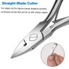 FERYES Toenail Clippers Straight Blade for Thick Toenails, Nail Clippers for Thick and Ingrown Nails - High Temperature Forging Stainless Steel Toe Nail Tools