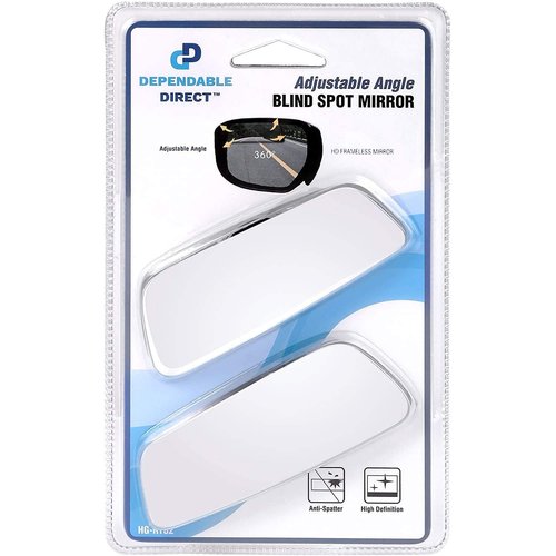 Verivue Mirrors 3.5 Inches Rectangle Shape Blind Spot Mirror for Car, Universal Fit, HD, Stick on, Frameless, Convex, Wide Angle, Side Mirror Blindspot, Adjustable Design Blind Spot Mirrors 2 Pack