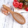 WeCoola Wooden Bristle Hair Brush is a Wood Brushes with Wooden Bristles can Stimulate Scalp to Help Scalp Massage & Hair Growth,As Gift for Mother & Father & Friedn All Hair Type