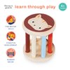 Mentari Toys - Rolling Kitten Rattle - Wooden Rolling Rattle for Babies - Montessori Baby Sensory Toy - Boost Gross Motor Skills - Baby First Toy, Baby Shower Gift - Age Birth+