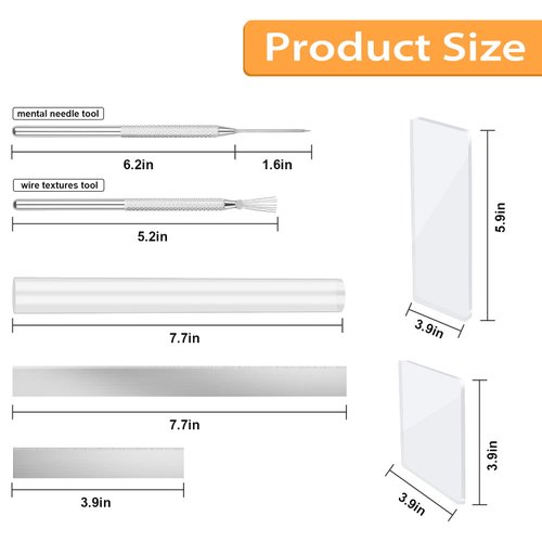12 Pcs Polymer Clay Cutter Tools, Acrylic Roller for Polymer Clay, Acrylic Sheet Rectangle Shape, Clay Rolling Pin, Modeling Clay Carving Tools, Shaping Knife for Clay DIY, Earing Making, Jewelry