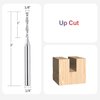 SpeTool Extra Long CNC Spiral Router Bits with Up Cut 1/8 inch Cutting Diameter, 1/4 inch Shank 3 inch Extra Long HRC55 Solid Carbide End Mill for Wood Cut, Carving