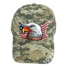 3D Emboridered Patriotic USA American Flag Flying Bird Design Baseball Cap Hat Visor (Army Digital Camo)
