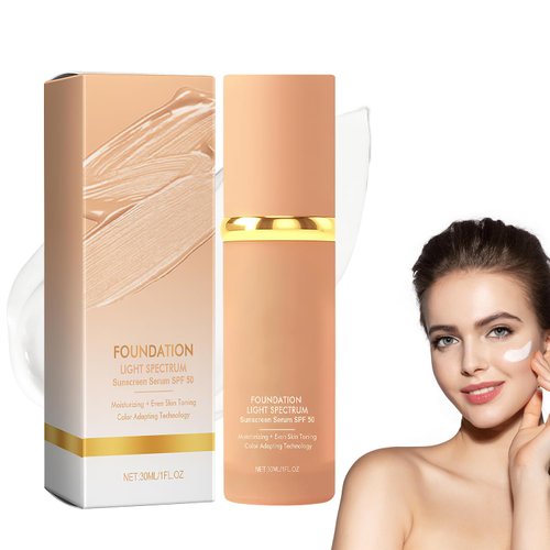 Match Cosmetics 4 in 1 Foundation Liquid, Foundation 4 In 1 - Medium Spectrum, Hydrating Medium Full Coverage Concealer with SPF 50+, Longwearing & Waterproof for Makeup(1Pcs, 30 ml/1 Fl.oz)