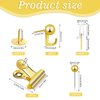 310 Pcs Gold Push Pins Set, Gold Thumb Tacks Decorative Push Pins for Cork Board with Push Pin Hook Pushpin Clip 5 Style Gold Office Accessories for Cork Board Map Office