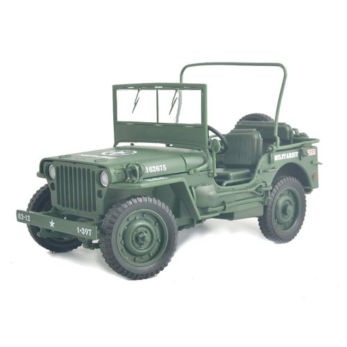 Ailejia Classic Military Truck 1:24 Scale Pretend Play Armored Old Style USA Army Vehicle Diecast Model Collectors Toy Car Great Gift for Children Boys Girls (Military Car)