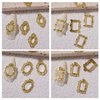 SILPECWEE 60pcs Retro Nail Charms Metal Punk Nail Jewels Engraved Nail Frame Charms for Nails 3D Nail Art Charms Flat-Back Nail Studs Nail Art Decoration for DIY Craft