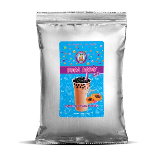PAPAYA Boba/Bubble Tea Drink Mix Powder By Buddha Bubbles Boba (2.2 Pounds / 1 Kg)