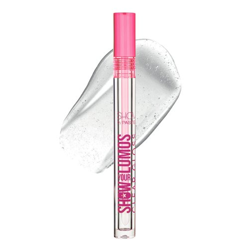 Show By Pastel Show Your Lumos Clear Gloss | Transparent Silicone Applicator | Colorless Transparent Texture | Lightweight Formula | Ultra-Luminous | Voluminous Lips | Wet Finish