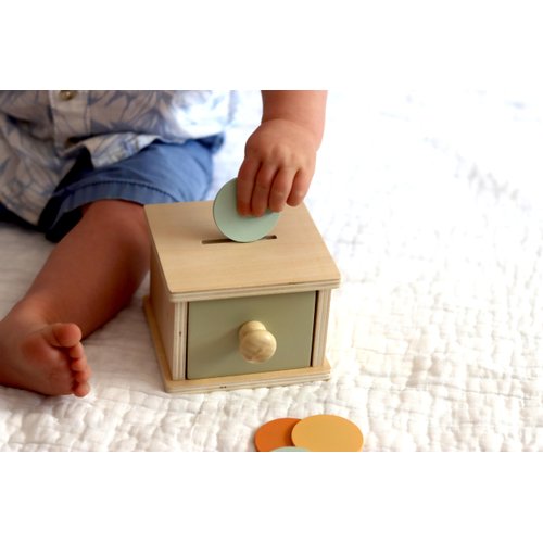 Adventure Awaits! Montessori Wooden Coin Bank Coordination Toy for Toddlers | Kids Shape Sorting Activity for Dexterity