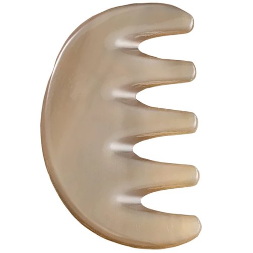 FOMIYES Five-Tooth Massage Comb guasha Board detangler Brush sha Scraping Massager Shampoo Brush gua sha Jade Stone guasha Scraper Head Massage Comb Jade Comb Scrubber Waste Horns Body