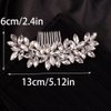 Teyglen Simple Full Rhinestones Bride Wedding Hair Comb Crystal Hair Pieces Luxurious Hair Accessories for Bride Bridal Side Hair Combs for Women Bride Girls (Silver)