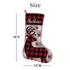 Let's Make Memories Personalized Christmas Stockings - Perfectly Plaid - Rustic Christmas Decor - Cardinal Design - Customize with Your Name - Stockings for Family - 19" L