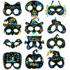 Thuodo Halloween Games 24 Pcs Halloween Rainbow Scratch Mask Magic Scratch Paper Halloween Crafts for Kids Classroom Decorations Halloween Party Favors Birthday Gifts Party Games Projects Kits
