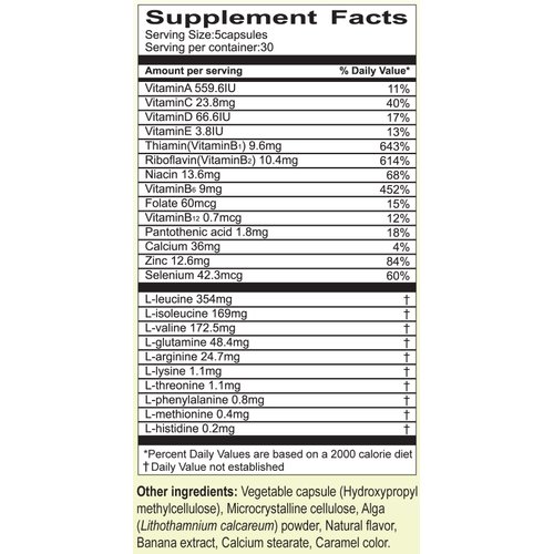 Umi No Shizuku Essential Nutrition Protein Amino Acids with Vitamin and Banana Extract - Immune Support - 150 Capsules