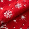 MIULEE Set of 2 Christmas Decorative Throw Pillow Covers Soft Faux Fur Pillow Cases Covers with Silver Snowflake Glitter Winter Pillowcases for Couch Sofa Bed Girls Room, 18 X 18 Inch, Red