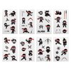 24 Sheets Ninja Temporary Tattoos, Ninja Warrior Birthday Decorations Party Favors