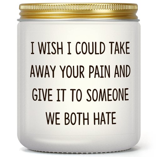 Get Well Soon Gifts for Women Men, Funny Get Well Gifts for Her Him, After Surgery Present, Feel Better Gifts for Mom Sick Friends, Grieving, Divorce, Sorry for Your Loss Gift, Take Your Pain Candle