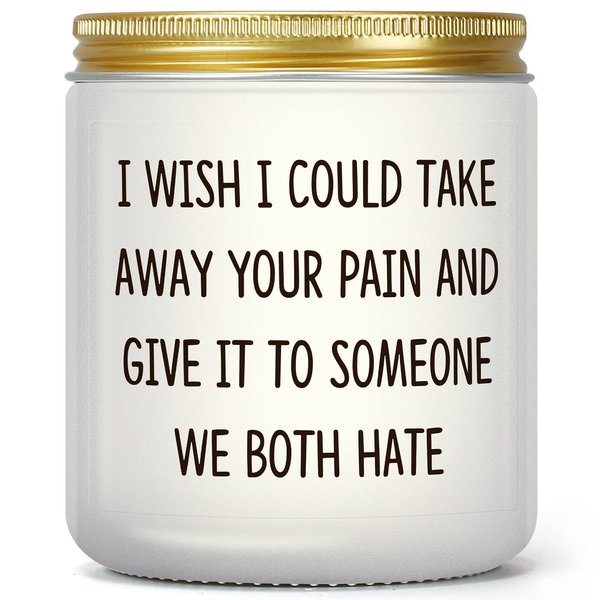 Get Well Soon Gifts for Women Men, Funny Get Well Gifts for Her Him, After Surgery Present, Feel Better Gifts for Mom Sick Friends, Grieving, Divorce, Sorry for Your Loss Gift, Take Your Pain Candle