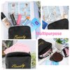 Flannel Sanitary Napkin Storage Bags Period Kit Menstrual Cup Pouch Portable Zipper Nursing Pad Holder Tampons Collect Bags Feminine Menstruation First Period Kit Bag for Teen Girls Women, Black
